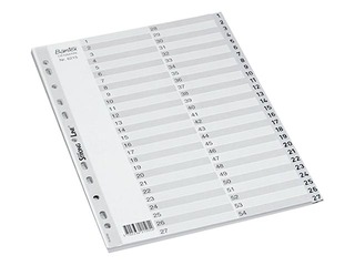 Dokumentu sadalītājs Bantex 1-54, A4, PP, pelēks