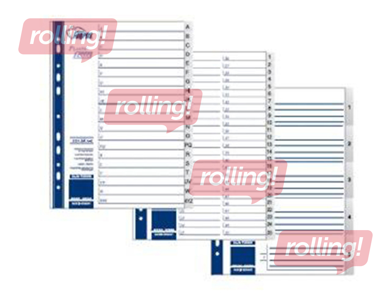 Index Forpus A-Z, A4, PP, grey