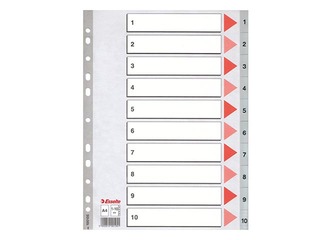 Vahelehed Esselte 1-10, A4, PP, hall