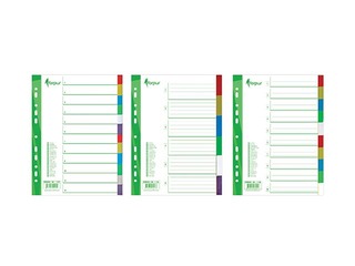 Document devider Forpus, A4,10 sections, colorful
