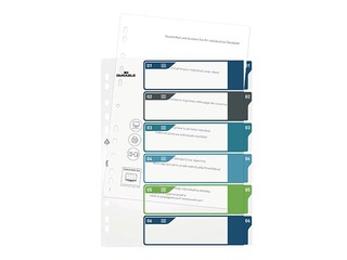 Dokumentu sadalītājs Durable1-6, A4+, PP, krāsains