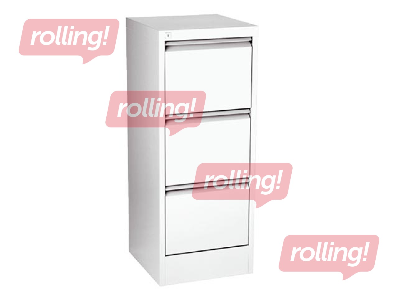 Atvilktņu skapis iekarināmiem vākiem Esselte, metāla, 3 atv., balts