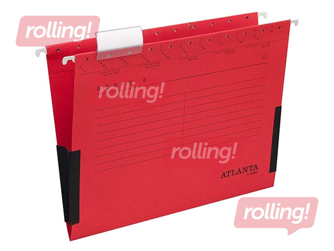 Iekarināmie vāki Atlanta ar aizdari sānos, sarkani