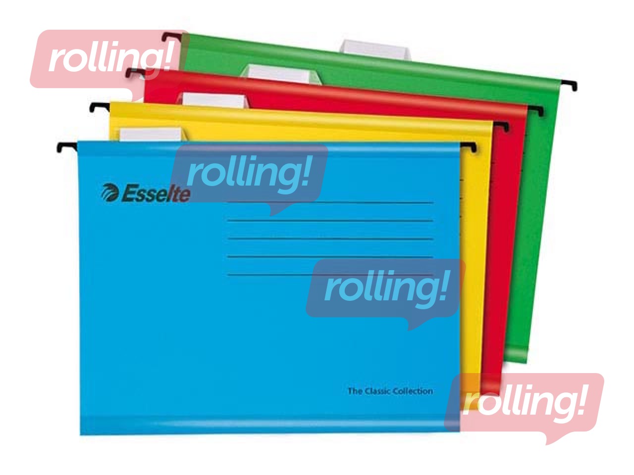 Rippkaaned Esselte Classic, A4, roheline