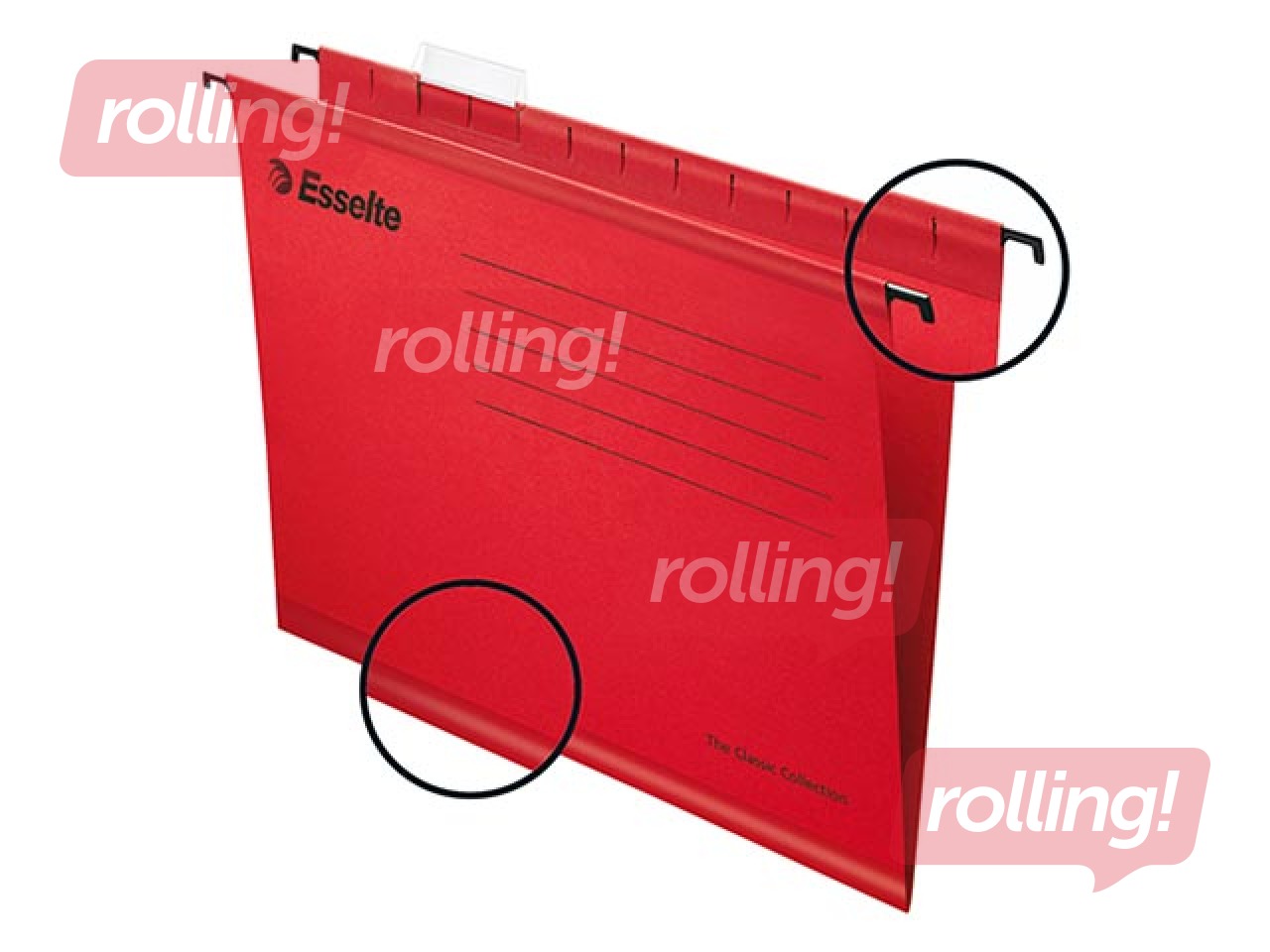 Rippkaaned Esselte Classic, A4, punane