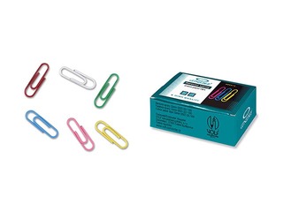 Скрепки канцелярские Concorde, цветные, 33мм, 100 шт.