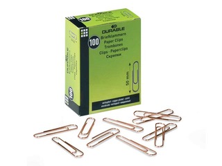 Kirjaklambrid Durable, vase värvi, 50mm, 100 tk.