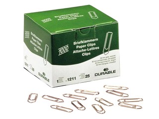 Скрепки канцелярские Durable, цвет медный, 32мм, 1000 шт.