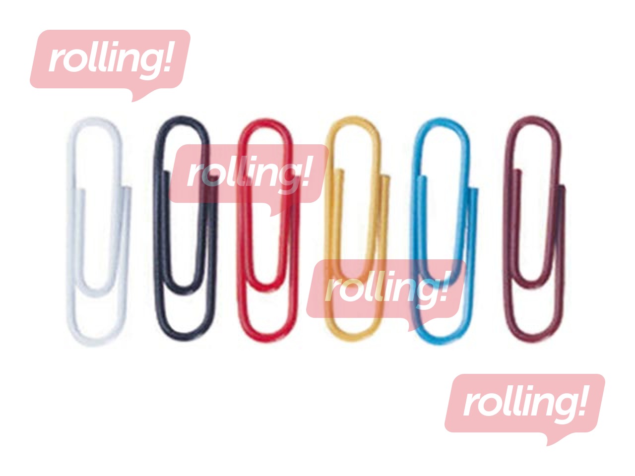 Kirjaklambrid ALCO, värvilised, 32mm, 100 tk.