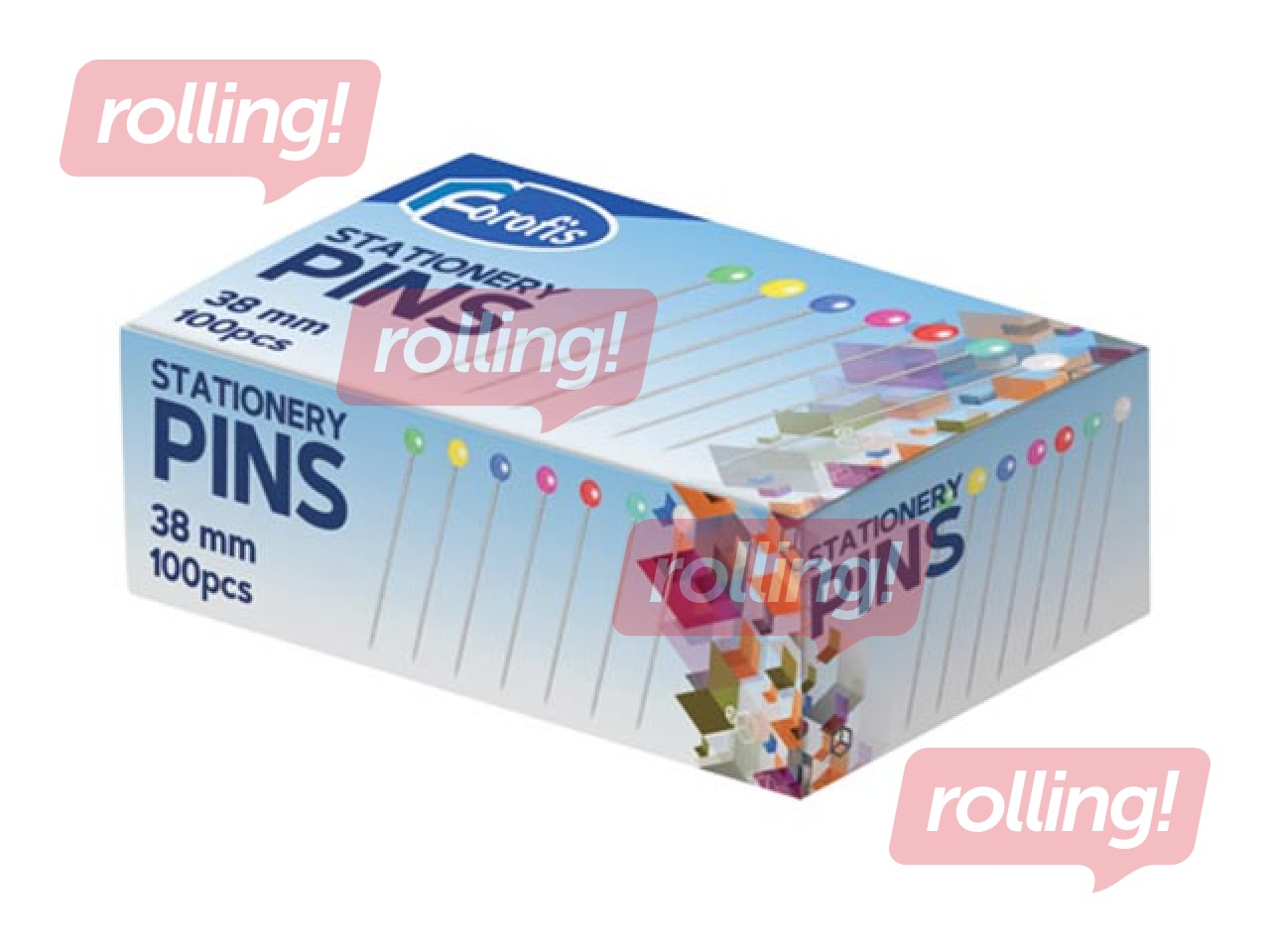 Adatiņas Forofis, dažādas krāsas, 38mm, 100gab.