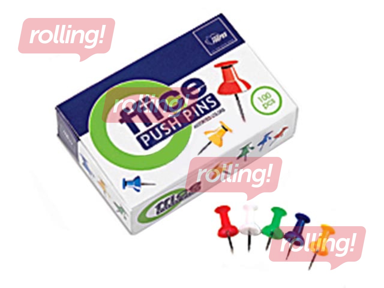 Piespraudes korķa tāfelei Forpus, krāsainas, 100 gab.