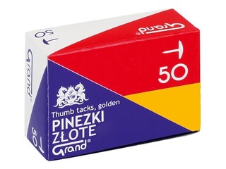 Drawing pins Grand, golden, 50 gab.