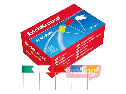 Piespraudes korķa tāfelei ErichKrause, krāsainas, 50 gab.