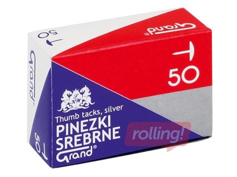 Drawing pins Grand, silver, 50 pcs.