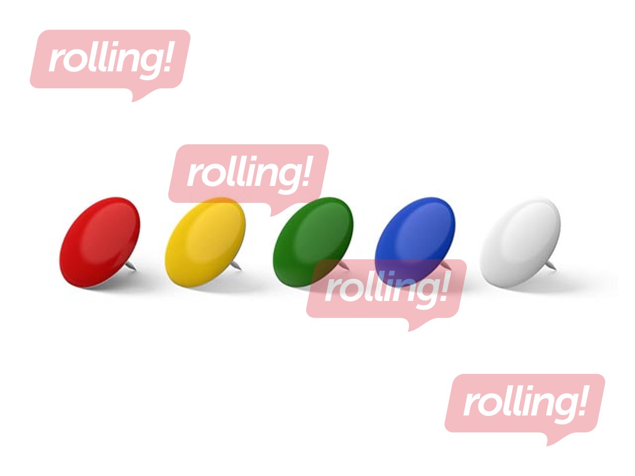 Drawing pins ErichKrause, metal, coloured, 15mm, 12 pcs.