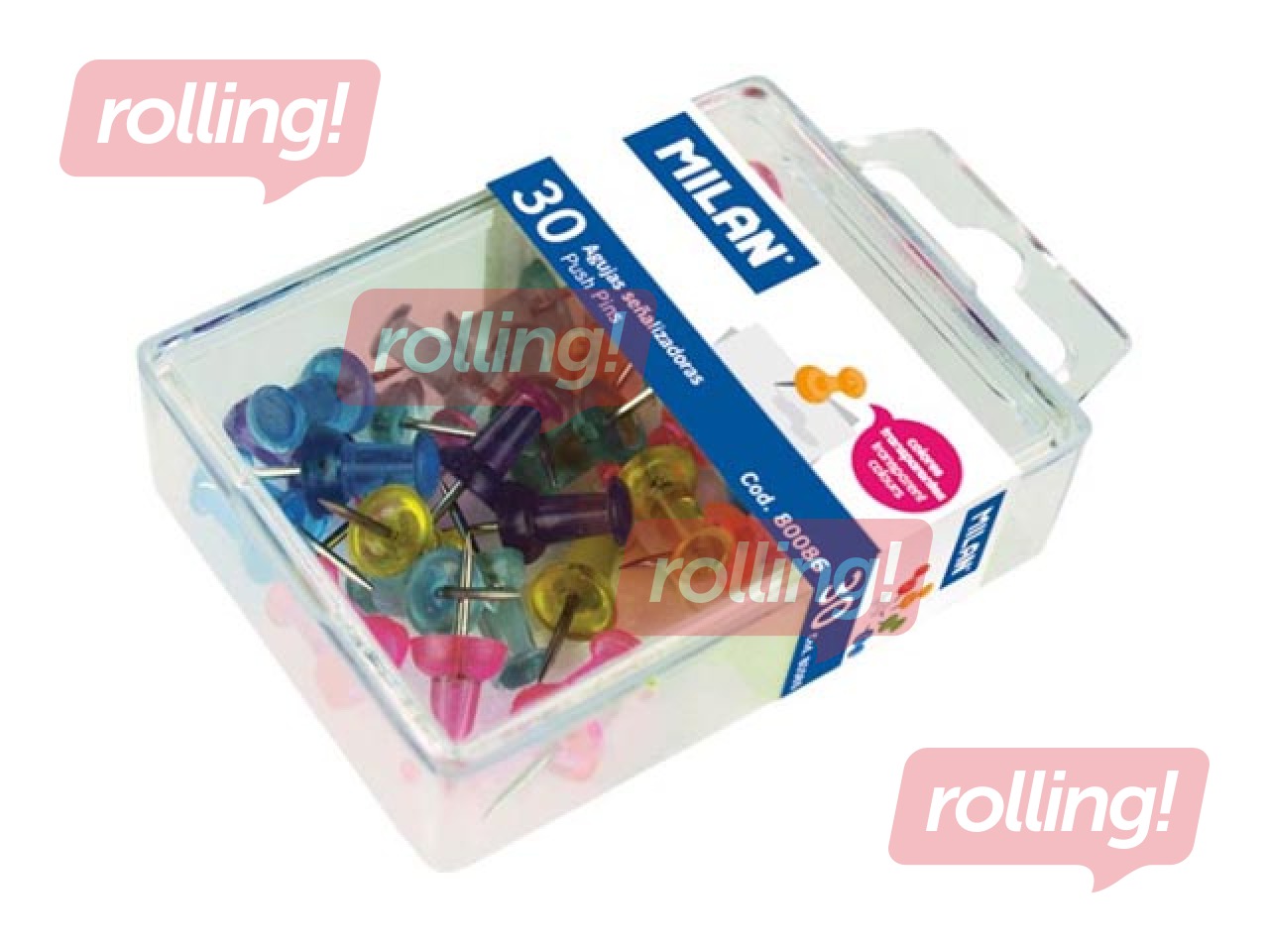 Piespraudes korķa tāfelei Milan, caurspīdīgas, 30 gab.