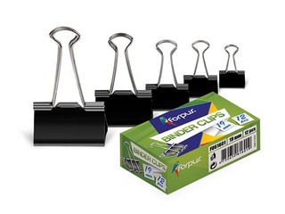 Binder clips Forpus, 25 mm, 12 pcs., black