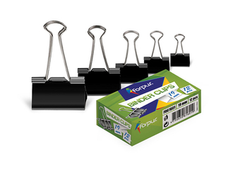 Paberiklambrid Forpus, 50mm, must, 12 tk.