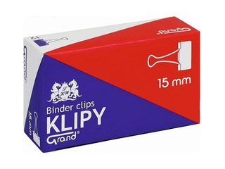 Paberiklambrid Grand, 15mm, must, 12 tk.