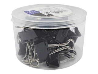 Зажимы для бумаги Alco, разных размеров, чёрные, 27 шт.