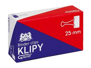 Vedruklambrid Grand, must, 25mm, 12 tk.