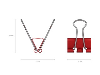 Klambrid ErichKrause, 15mm, värvilised, 12 tk.