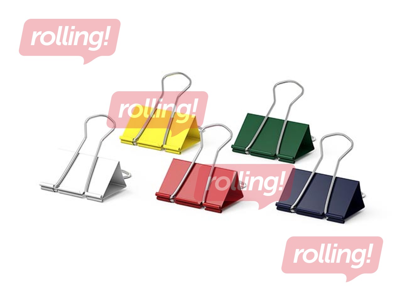 Klipši papīram ErichKrause, 19mm, krāsaini, 12 gab.