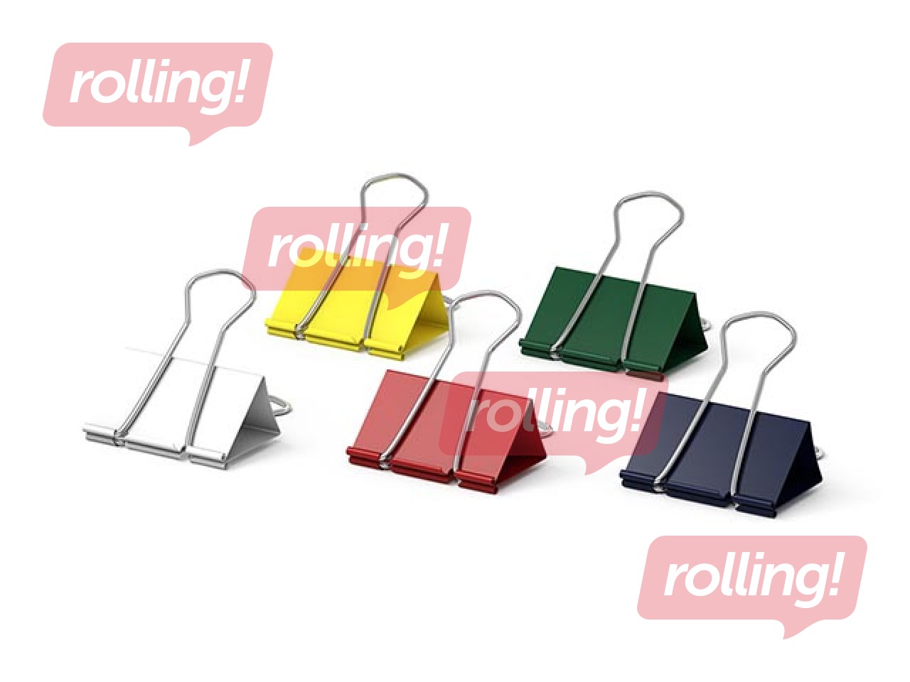 Klipši papīram ErichKrause, 25mm, krāsaini, 12 gab.