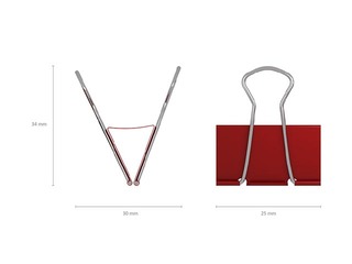 Klipši papīram ErichKrause, 25mm, krāsaini, 12 gab.