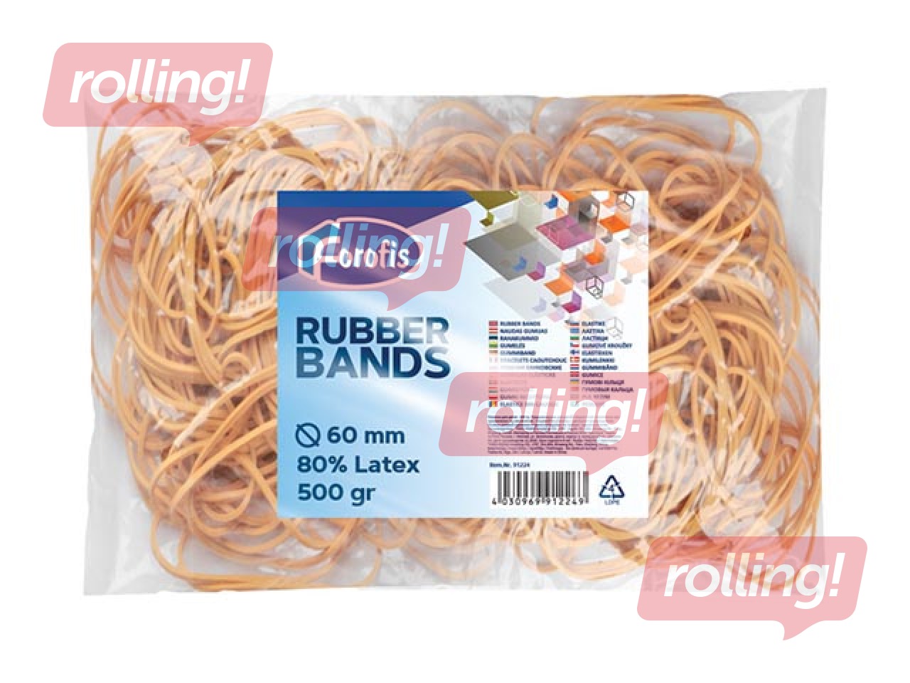 Rubber bands Forofis, natural, 60mm, 500g