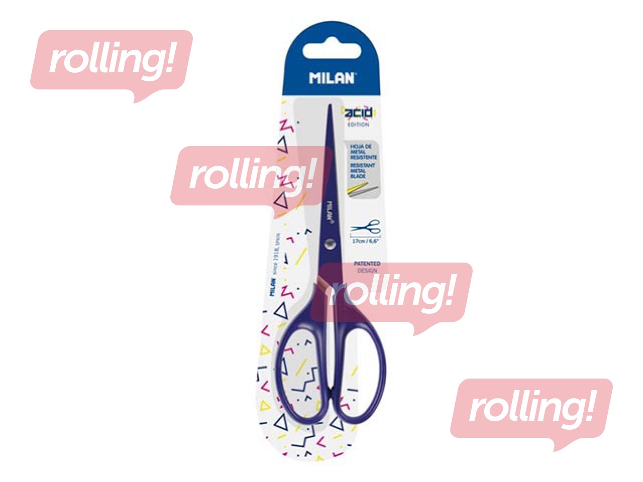 Šķēres Milan Acid, zilas, 17cm