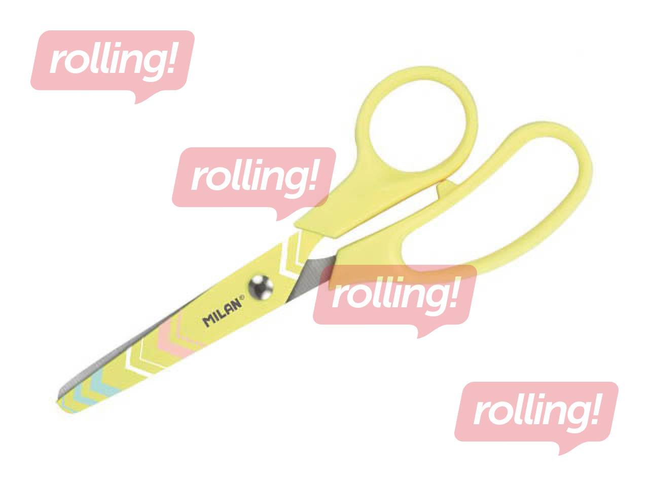 Scissors Milan Basic Pastel, yellow, 13.4cm