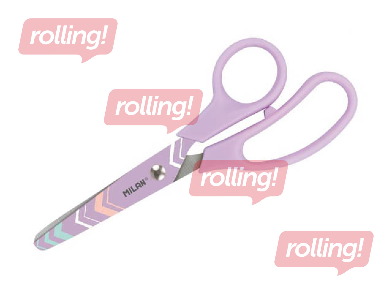 Šķēres bērniem Milan Basic Pastel, ceriņu krāsā, 13.4cm