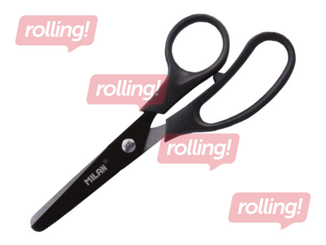 Šķēres bērniem Milan Basic, melnas, 13.4cm