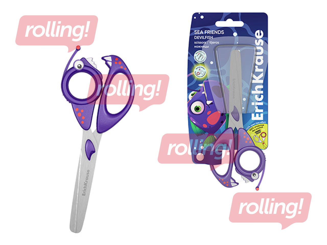 Šķēres bērniem ErichKrause, Devilfish, 14.5cm