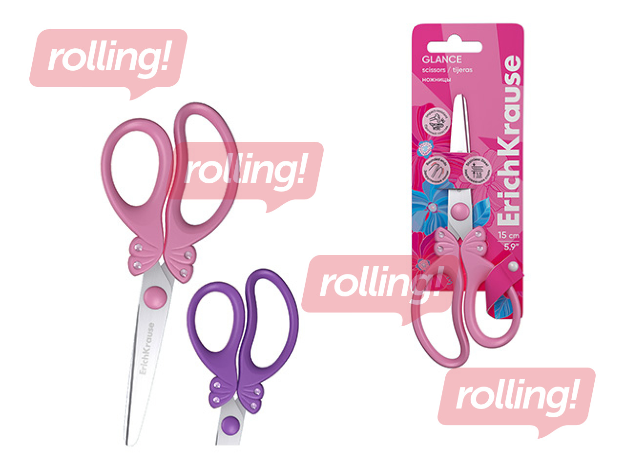 Laste käärid ErichKrause, Glance, 15cm