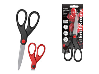 Scissors ErichKrause, Unity Balloon Dog, red, 16cm