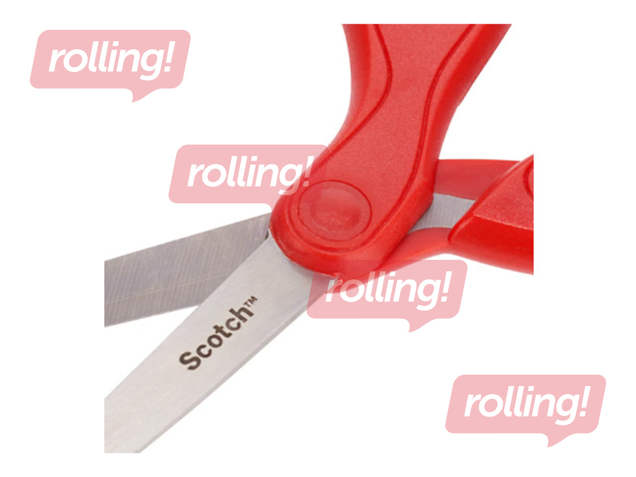 Šķēres Scotch Universal, 18 cm, sarkanas