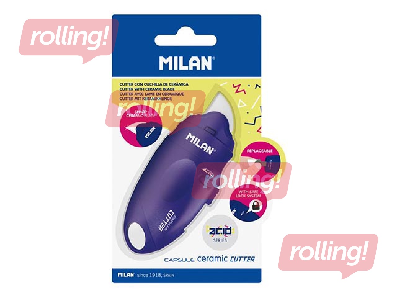 Nazis kancelejas Milan Capsule Acid, ar keramikas asmeni