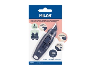 Канцелярский нож Milan, Stick, с керамическим лезвием, тёмно-синий