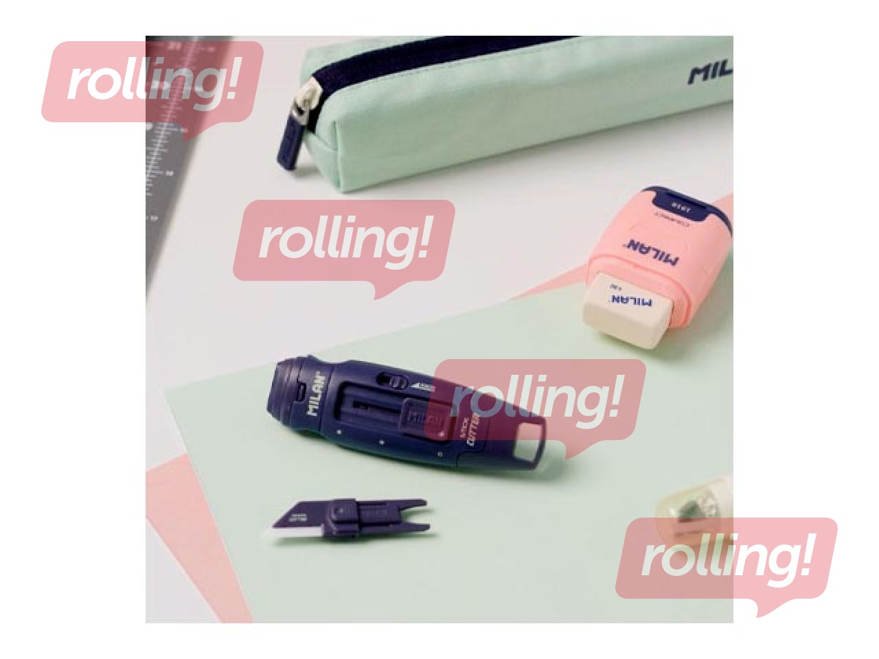 Nazis kancelejas Milan, Stick, ar keramikas asmeni, tumši zils