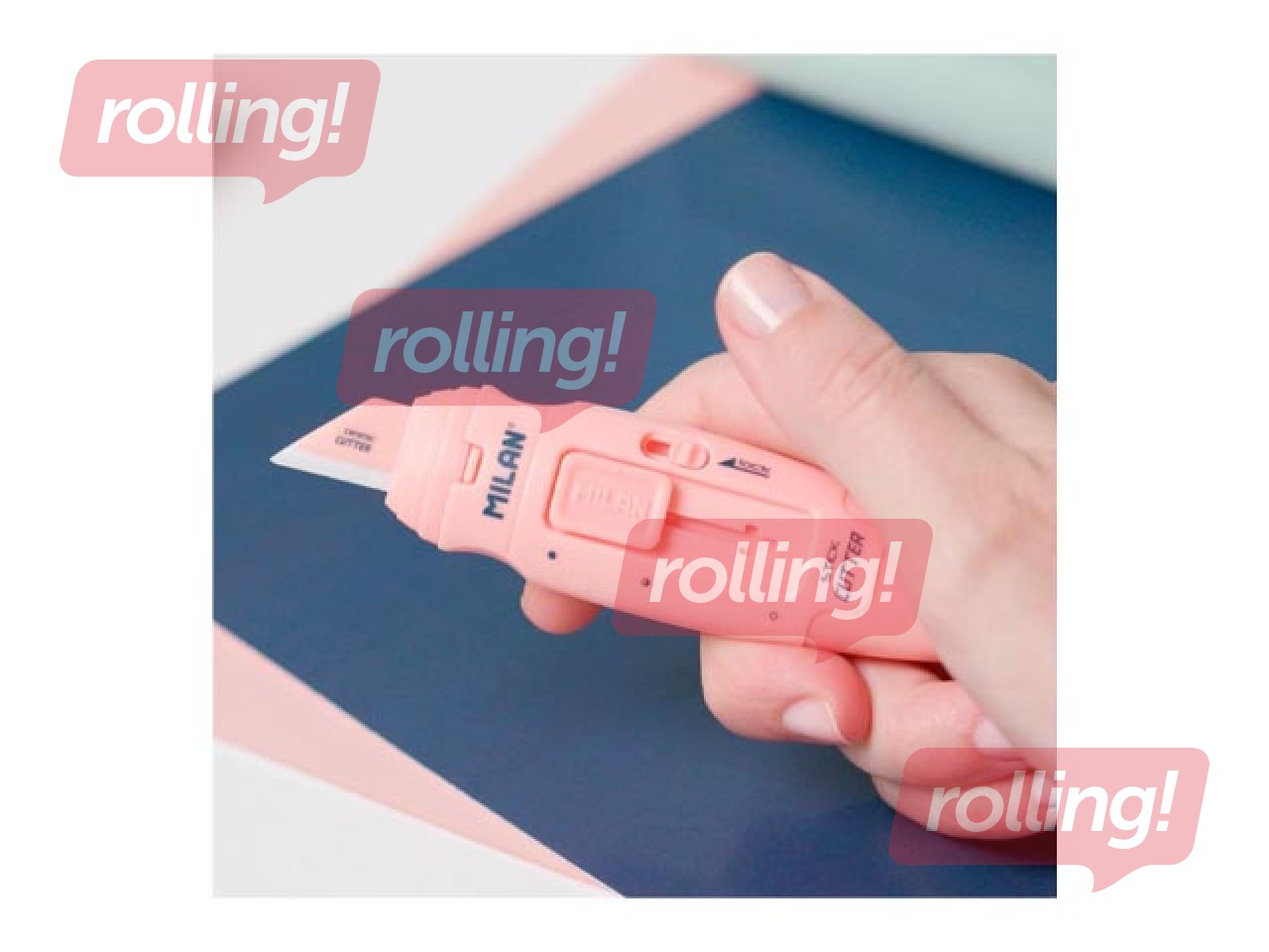 Канцелярский нож Milan, Stick, с керамическим лезвием, розовый