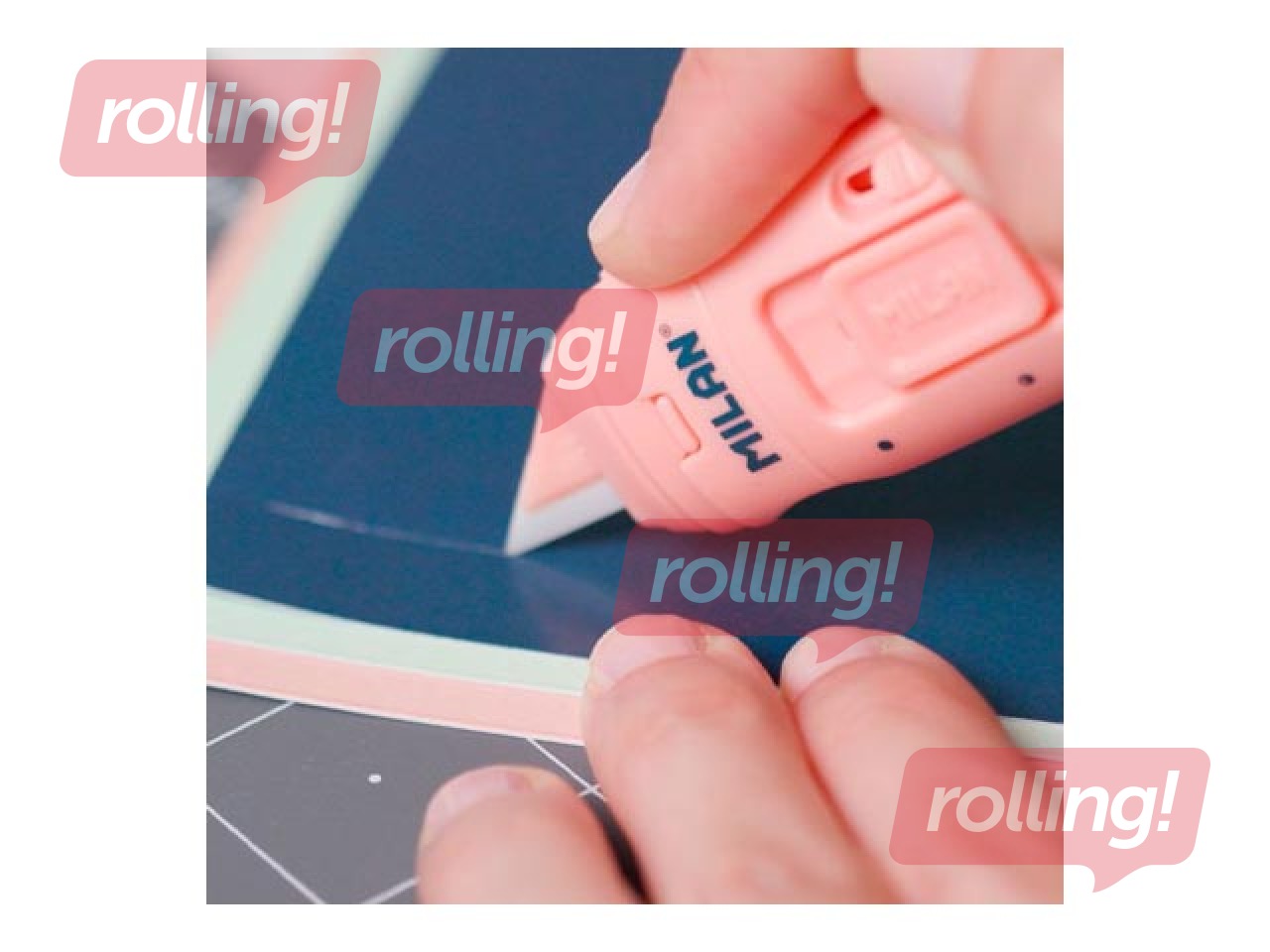 Nazis kancelejas Milan, Stick, ar keramikas asmeni, rozā