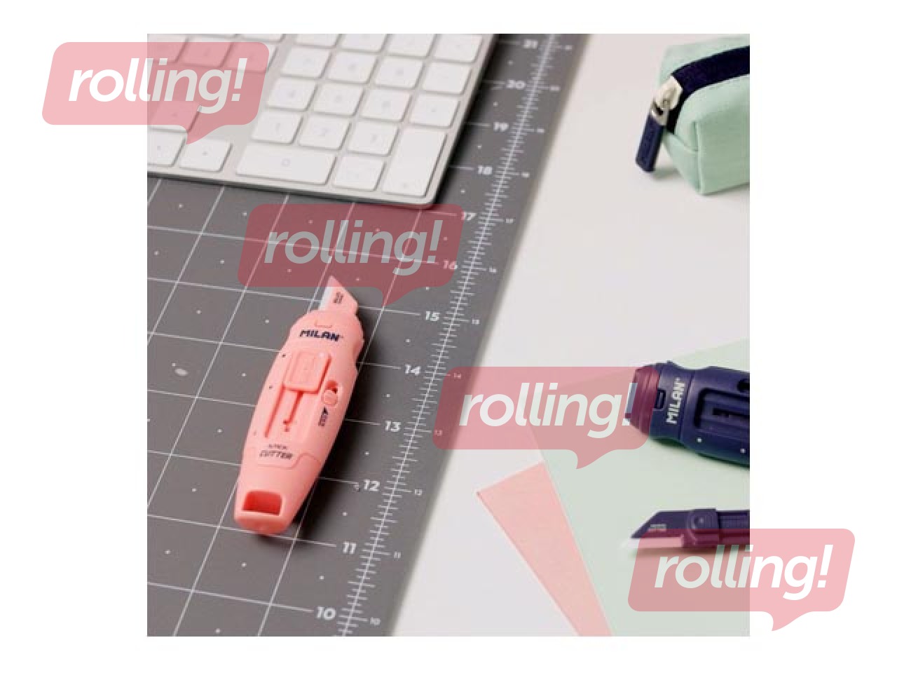 Nazis kancelejas Milan, Stick, ar keramikas asmeni, rozā