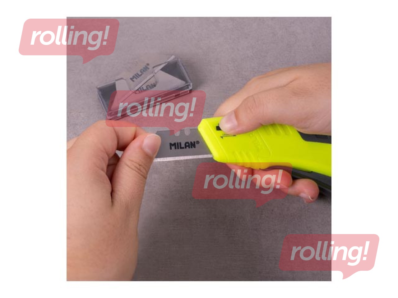Канцелярский нож Milan, Compact Acid, с керамическим лезвием, жёлтый