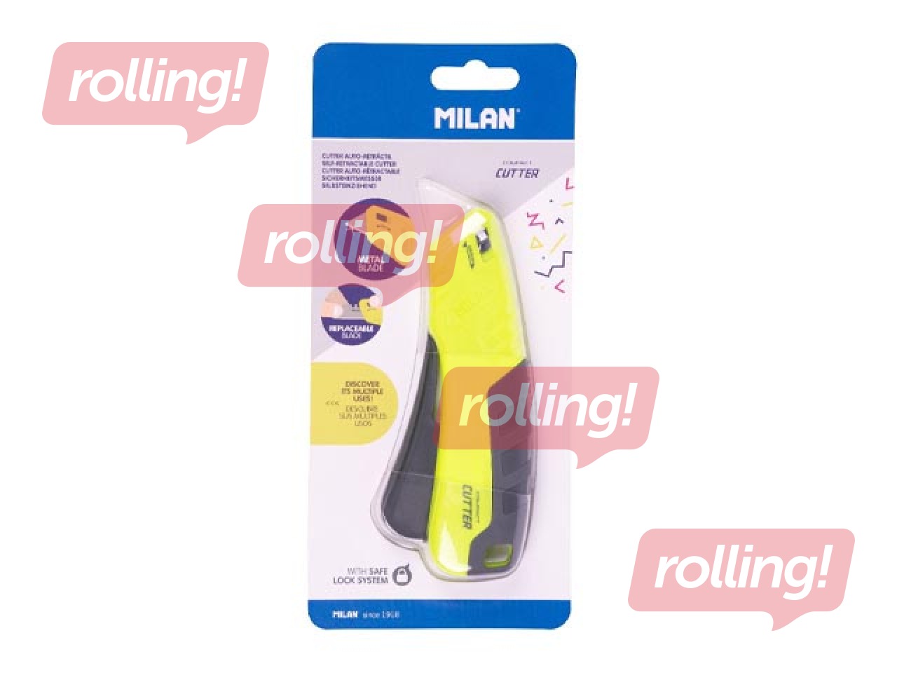 Keraamiline paberinuga Milan, Compact Acid, keraamilise teraga, kollane