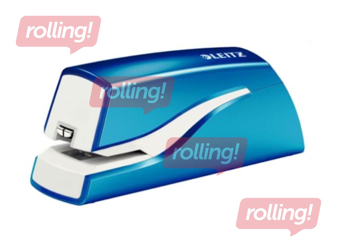 Skavotājs elektriskais Leitz WOW, darbināms ar baterijām, zils