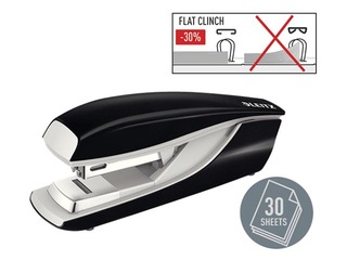 Stapler Leitz 5505 Metal, Flat Clinch, 30 sheets, black