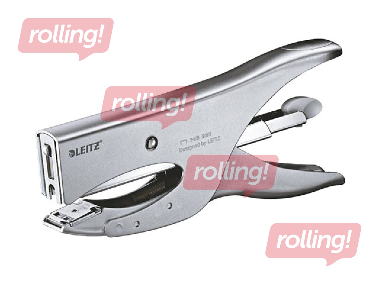 Skavotājs Leitz 5549, 40 lapām, metāla, sudrabota krāsa