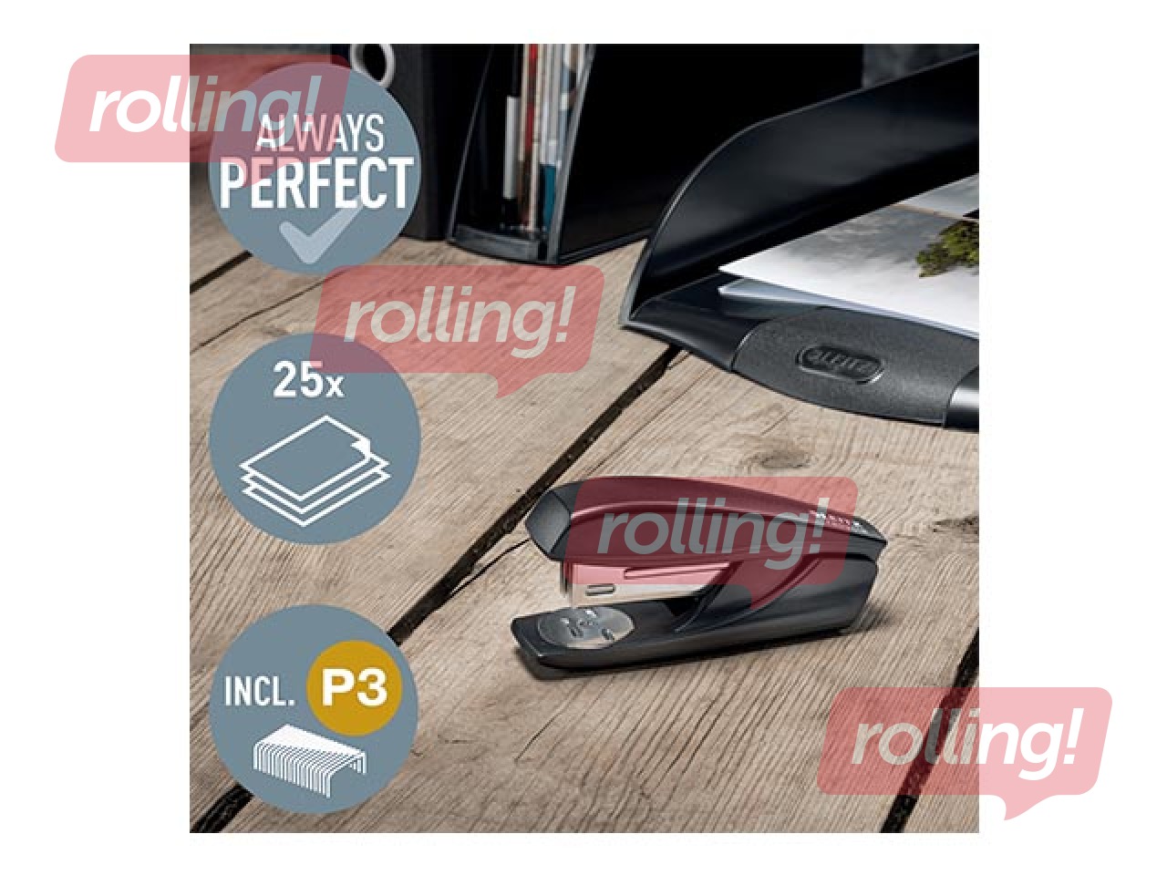 Stapler Leitz Recycle, 25 lapām, black